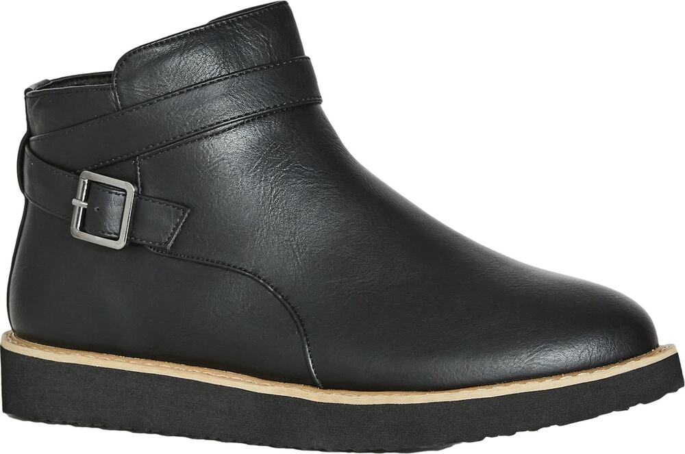 CLOUDWALKERS WOMEN'S BOOT - EXTRA WIDE FIT VALENTINA ANKLE, BLACK, US13